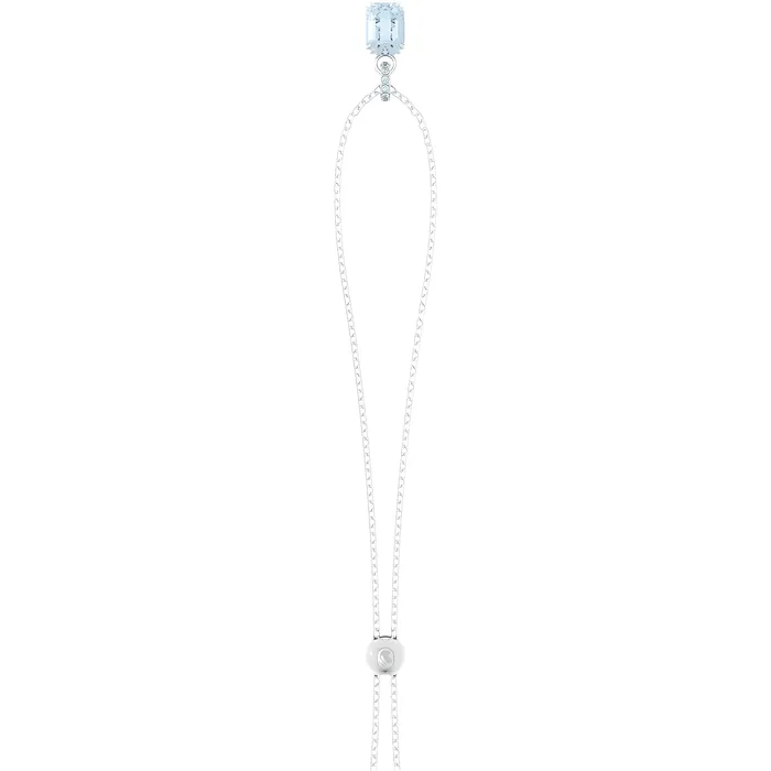 Swarovski Necklaces Swarovski Womens Necklace Signum Swan Blue Crystals Pave Long 5628546