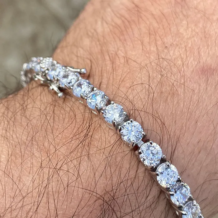 Tennis Bracelet 316L Stainless Steel Iced AAA CZ One Row 8 Bling Cartel Admin Bracelets