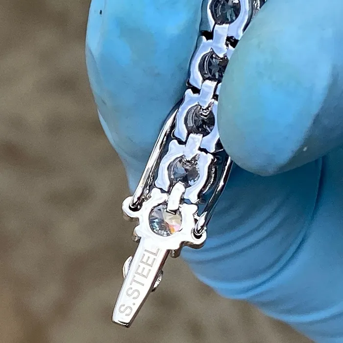 Tennis Bracelet 316L Stainless Steel Iced AAA CZ One Row 8 Bling Cartel Admin Bracelets