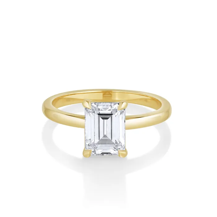 The Annette Emerald Cut Engagement Ring Marrow Fine Rings