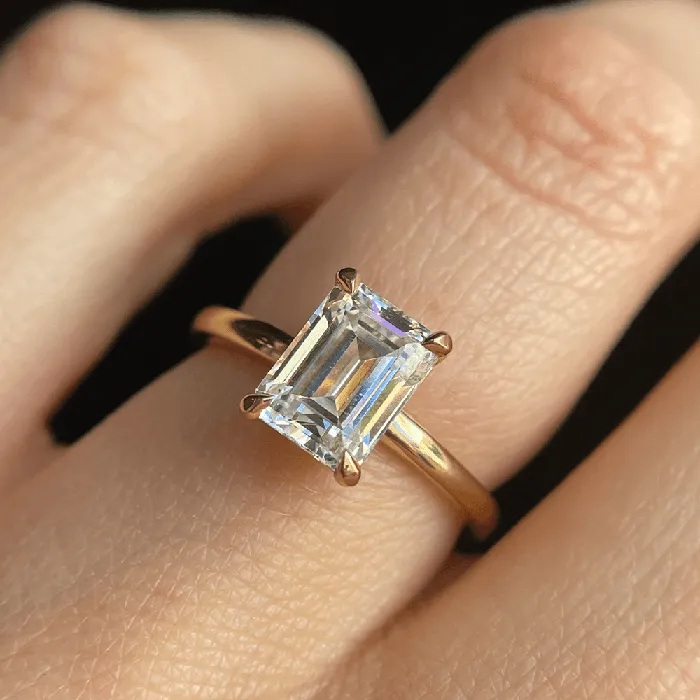 The Annette Emerald Cut Engagement Ring Marrow Fine Rings