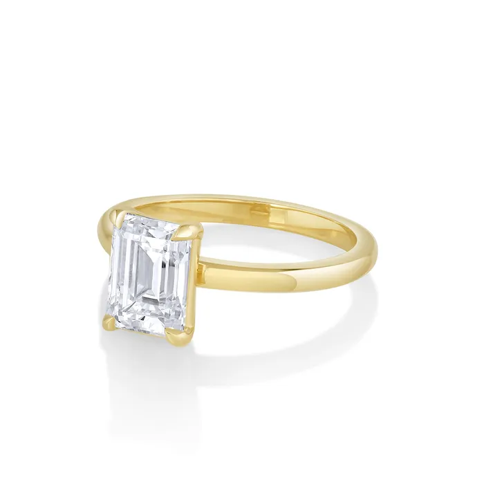 The Annette Emerald Cut Engagement Ring Marrow Fine Rings