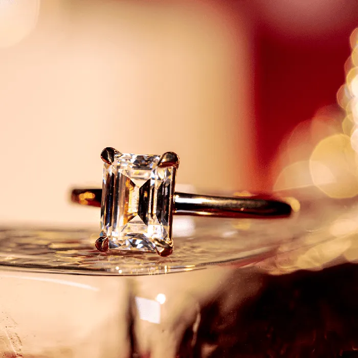 The Annette Emerald Cut Engagement Ring Marrow Fine Rings