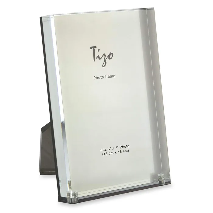 Tizo Design Rings Tizo Design Silver 5x7 Acrylic Picture Frame with Stand
