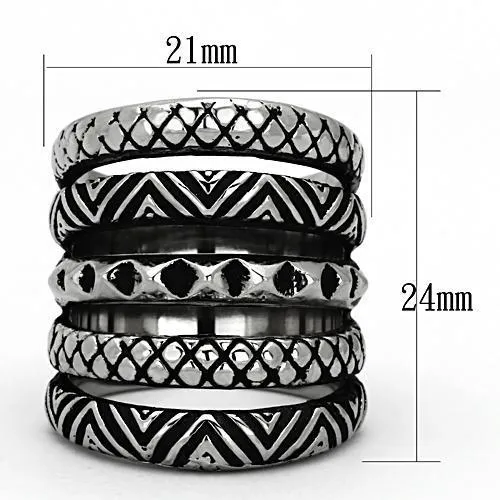 TK1008 High polished no plating Stainless Steel Ring with No Stone Alamode Rings