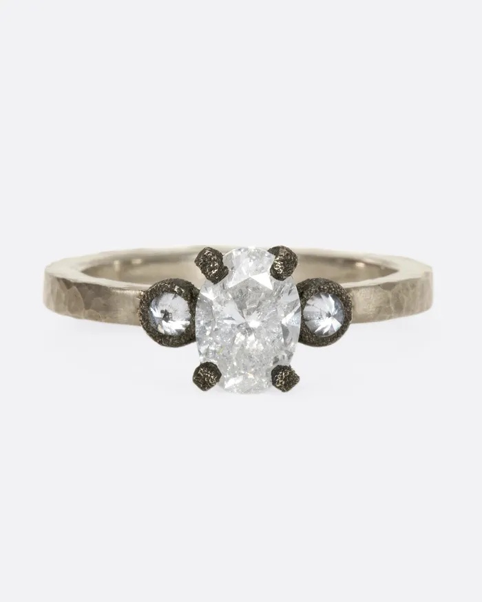 TODD POWNELL Rings Palladium Diamond Trio Ring