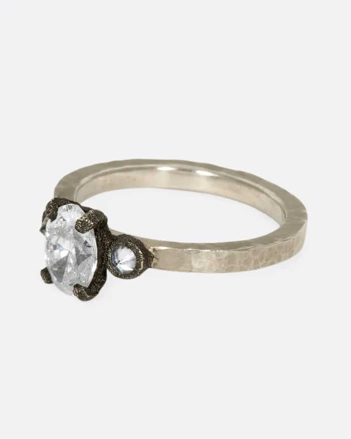 TODD POWNELL Rings Palladium Diamond Trio Ring