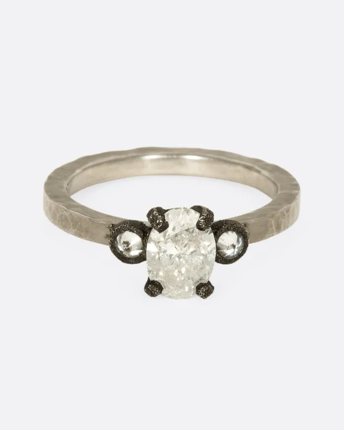 TODD POWNELL Rings Palladium Diamond Trio Ring