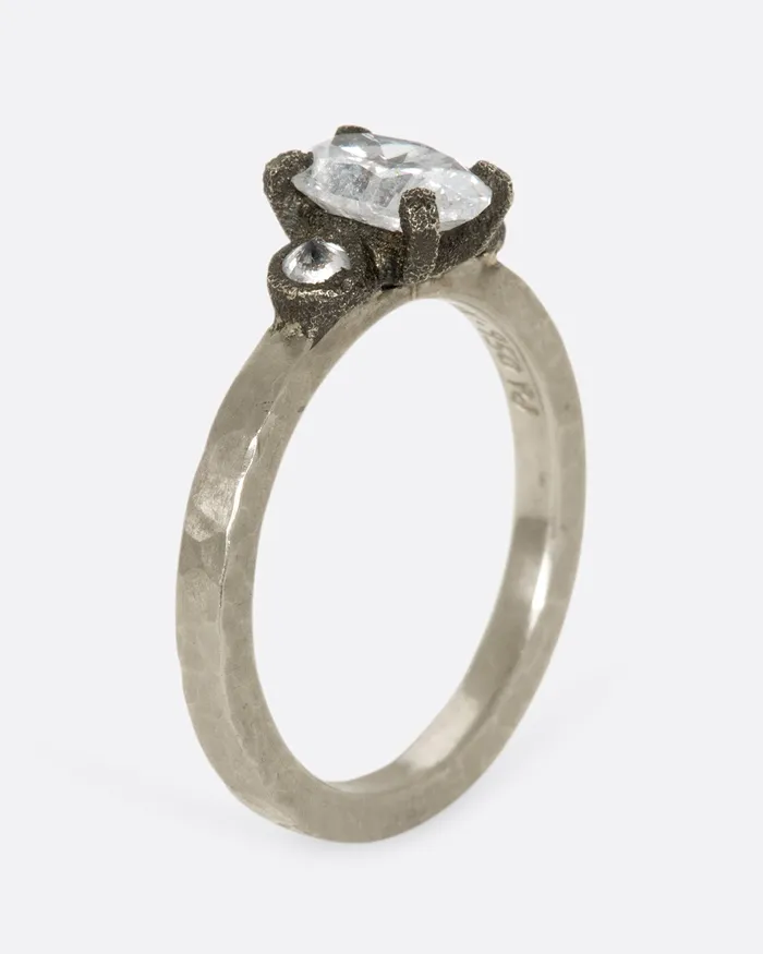 TODD POWNELL Rings Palladium Diamond Trio Ring