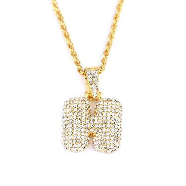 VVS Jewelry Necklaces Hailey Bieber Initial Bubble Letter Necklace