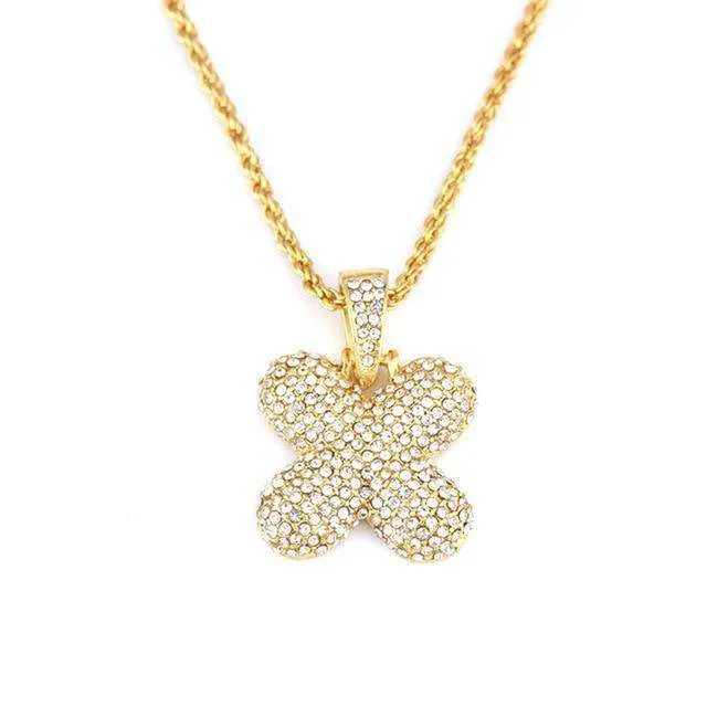 VVS Jewelry Necklaces Hailey Bieber Initial Bubble Letter Necklace
