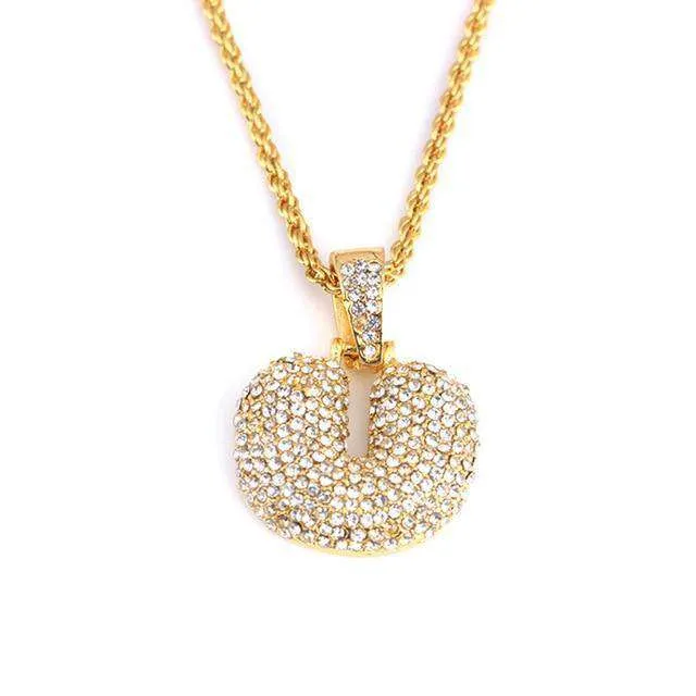 VVS Jewelry Necklaces Hailey Bieber Initial Bubble Letter Necklace