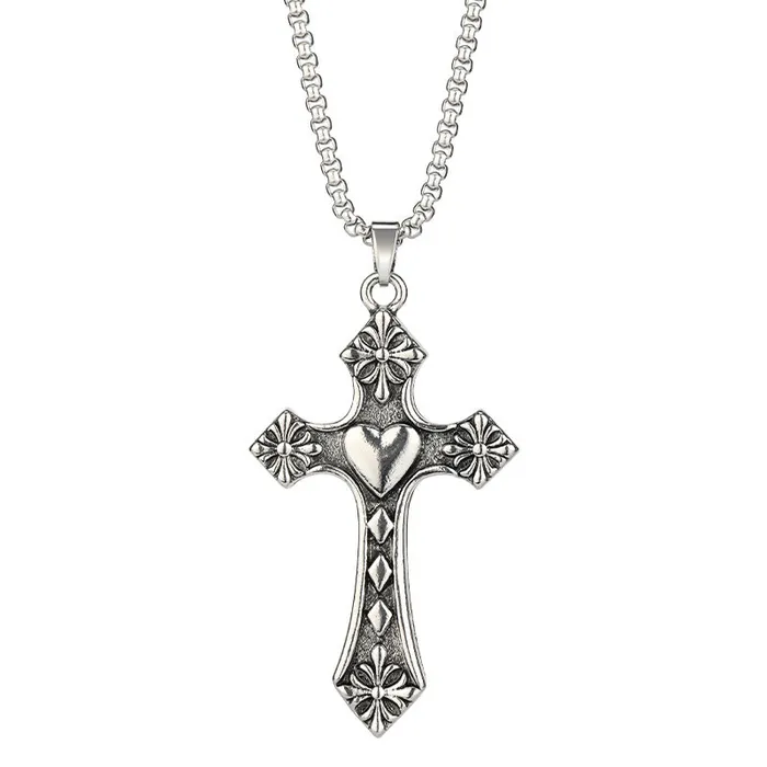VVS Jewelry Necklaces Heart Cross Necklace