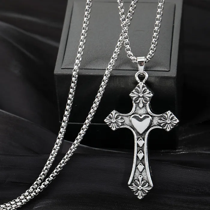 VVS Jewelry Necklaces Heart Cross Necklace