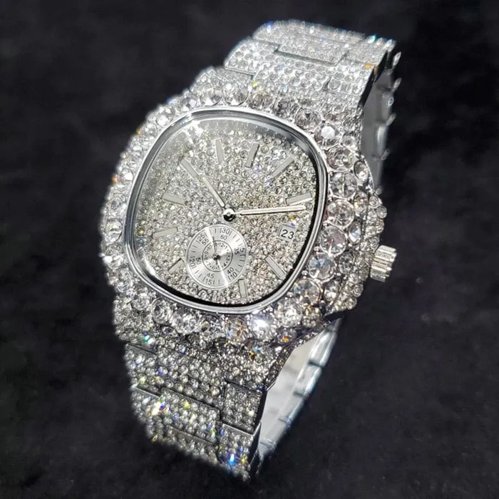 VVS Jewelry Watches VVS Jewelry Chronograph Shine Iced out Watch