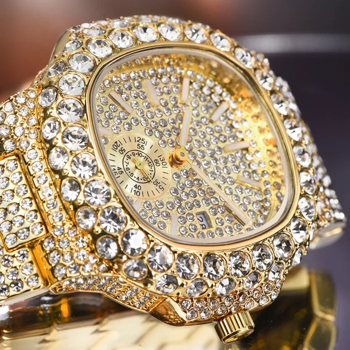 VVS Jewelry Watches VVS Jewelry Chronograph Shine Iced out Watch