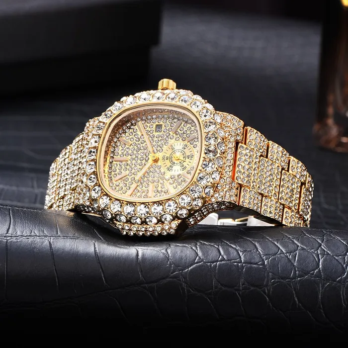 VVS Jewelry Watches VVS Jewelry Chronograph Shine Iced out Watch