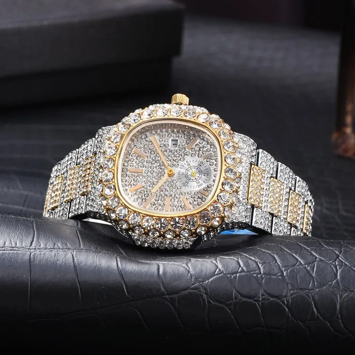 VVS Jewelry Watches VVS Jewelry Chronograph Shine Iced out Watch