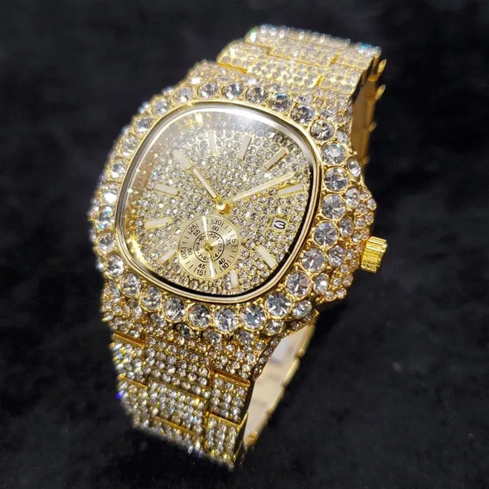 VVS Jewelry Watches VVS Jewelry Chronograph Shine Iced out Watch