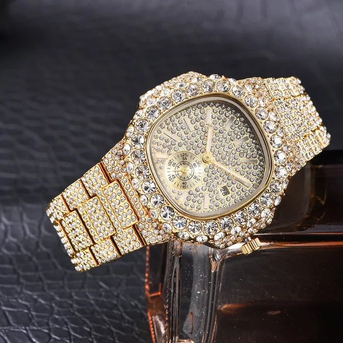 VVS Jewelry Watches VVS Jewelry Chronograph Shine Iced out Watch
