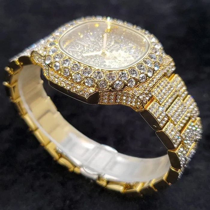 VVS Jewelry Watches VVS Jewelry Chronograph Shine Iced out Watch