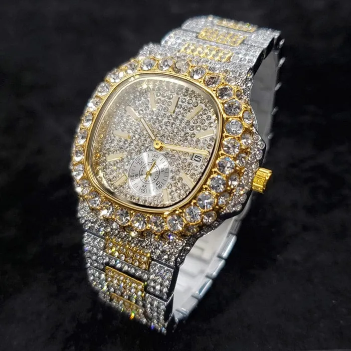 VVS Jewelry Watches VVS Jewelry Chronograph Shine Iced out Watch