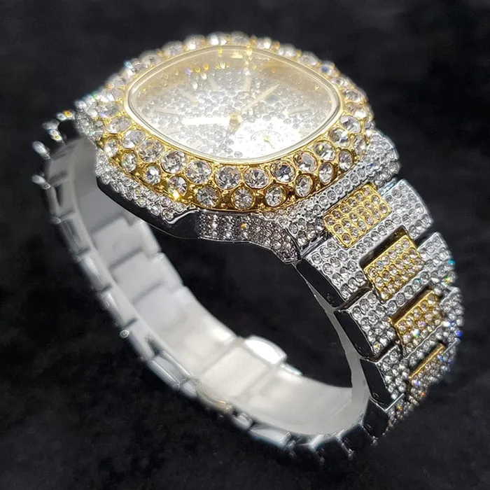 VVS Jewelry Watches VVS Jewelry Chronograph Shine Iced out Watch