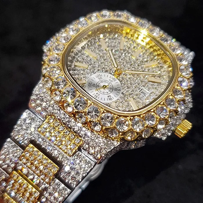 VVS Jewelry Watches VVS Jewelry Chronograph Shine Iced out Watch
