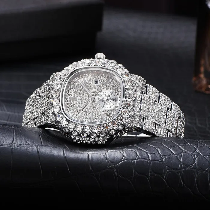 VVS Jewelry Watches VVS Jewelry Chronograph Shine Iced out Watch