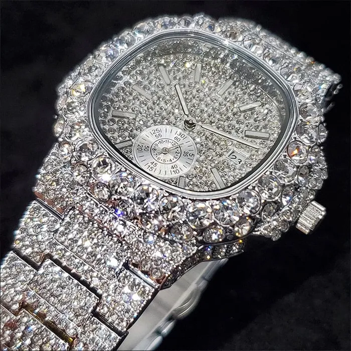 VVS Jewelry Watches VVS Jewelry Chronograph Shine Iced out Watch