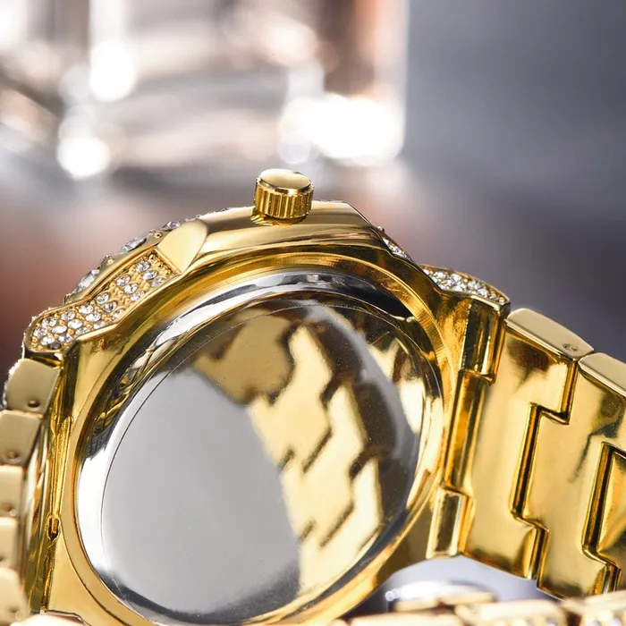 VVS Jewelry Watches VVS Jewelry Chronograph Shine Iced out Watch