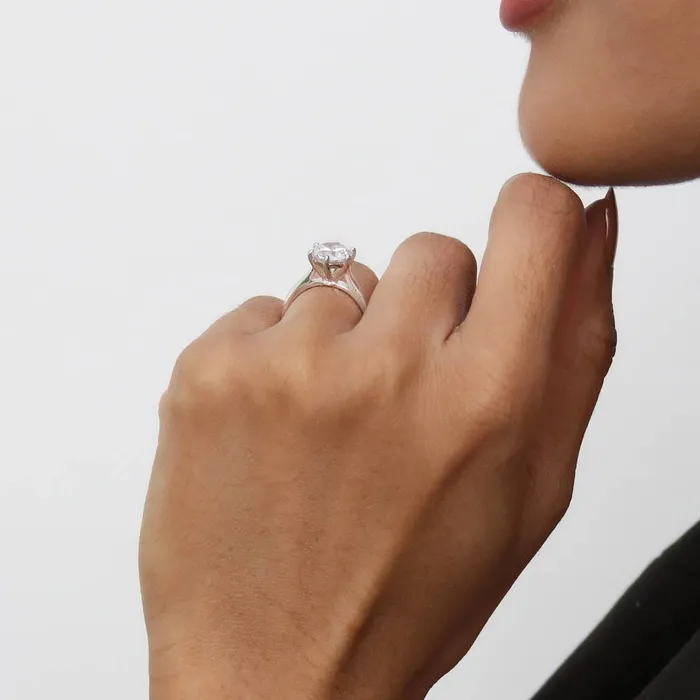 5Stone Solitaire 2ct CZ Ring Set in Sterling Silver BERRICLE Rings