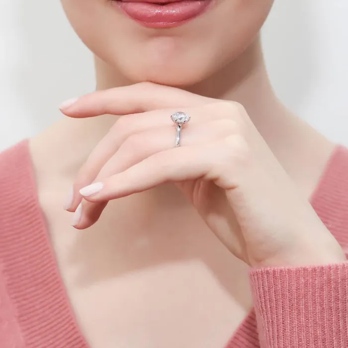 5Stone Solitaire 2ct CZ Ring Set in Sterling Silver BERRICLE Rings