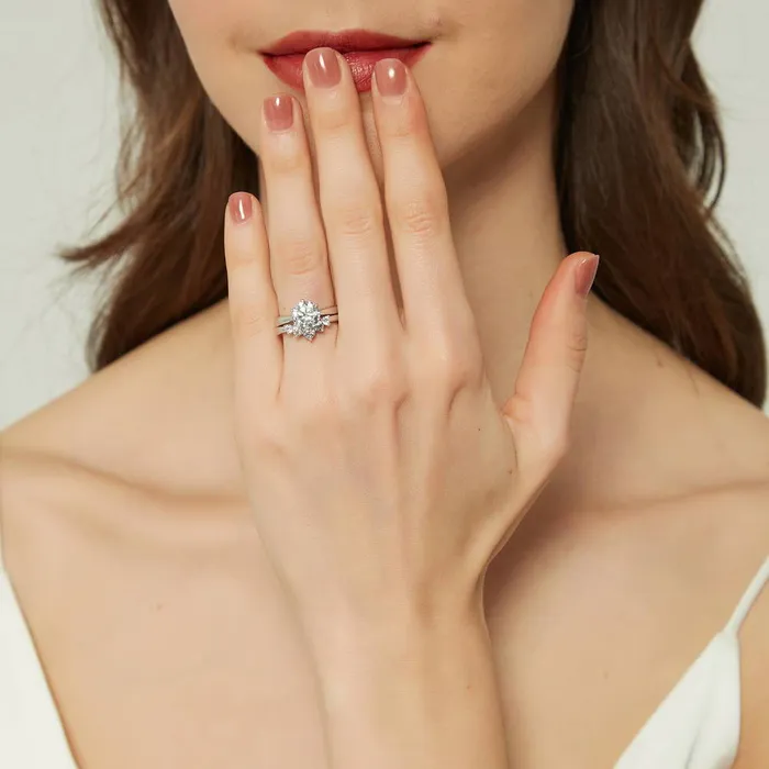 5Stone Solitaire 2ct CZ Ring Set in Sterling Silver BERRICLE Rings