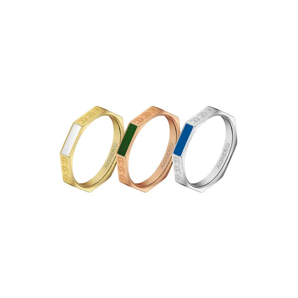 Aigner Aigner Azzura Womens Ring Set of 3 Rings 3 Colors Silver Gold And Rose Gold size 52 Rings Aigner Aigner Azzura Womens Ring Set of 3 Rings 3 Colors Silver Gold And Rose Gold size 52 Rings