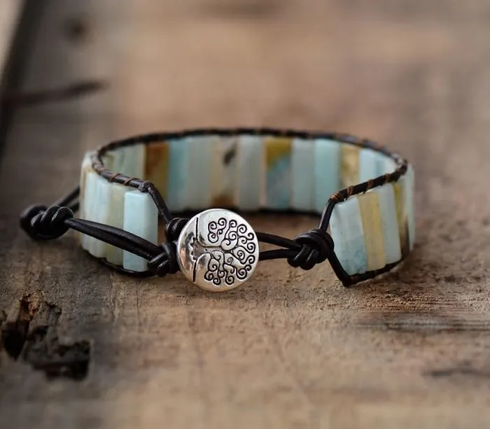 Amazonite Stone Tree Of Life Bracelet WickedAF Bracelets