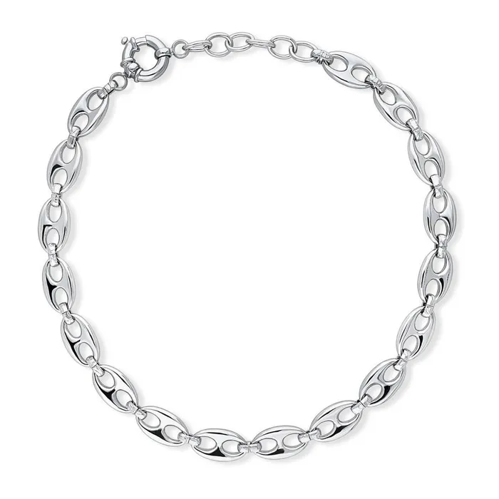 BERRICLE Earrings Necklace and Earrings in SilverTone 2 Piece