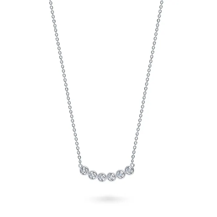 BERRICLE Necklaces Bubble CZ Pendant Necklace in Sterling Silver