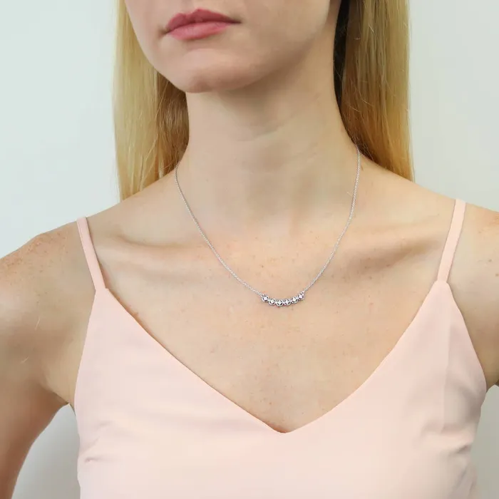 BERRICLE Necklaces Bubble CZ Pendant Necklace in Sterling Silver