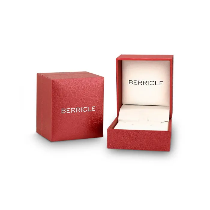 BERRICLE Necklaces Graduated Solitaire Bezel CZ Necklace in Sterling Silver 2 Piece