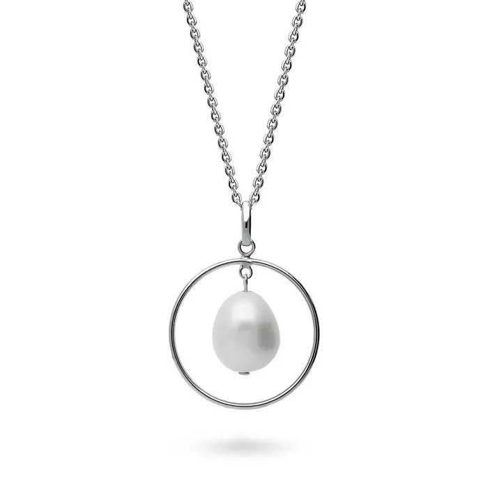 BERRICLE Open Circle Baroque Cultured Pearl Set in Sterling Silver Rings