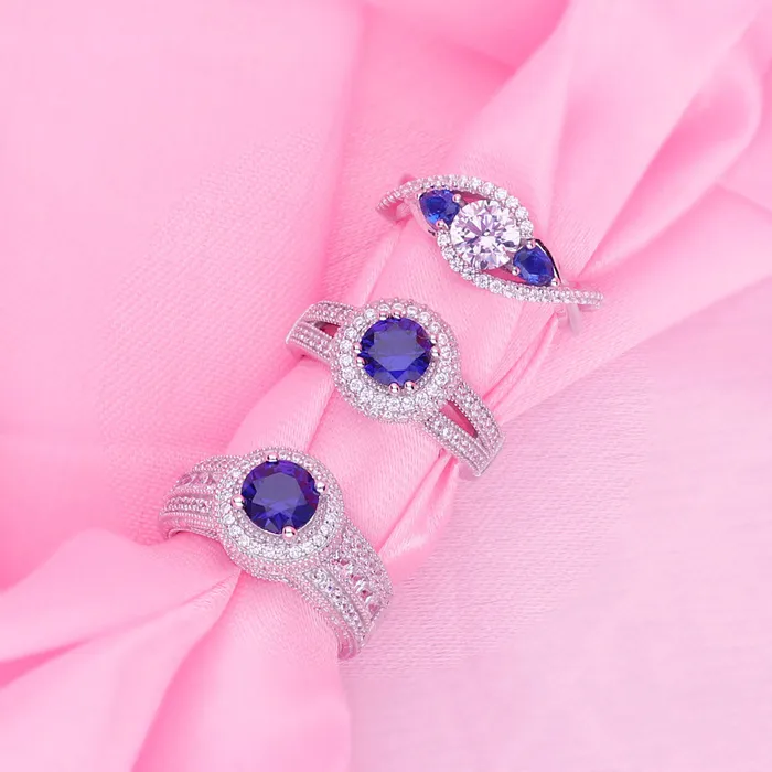 BERRICLE Rings 3Stone Woven 08ct CZ Ring in Sterling Silver
