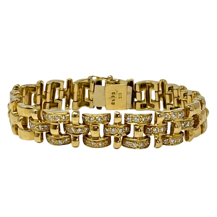 Bracelets 18K Gold Bracelet with Diamonds Jewelry