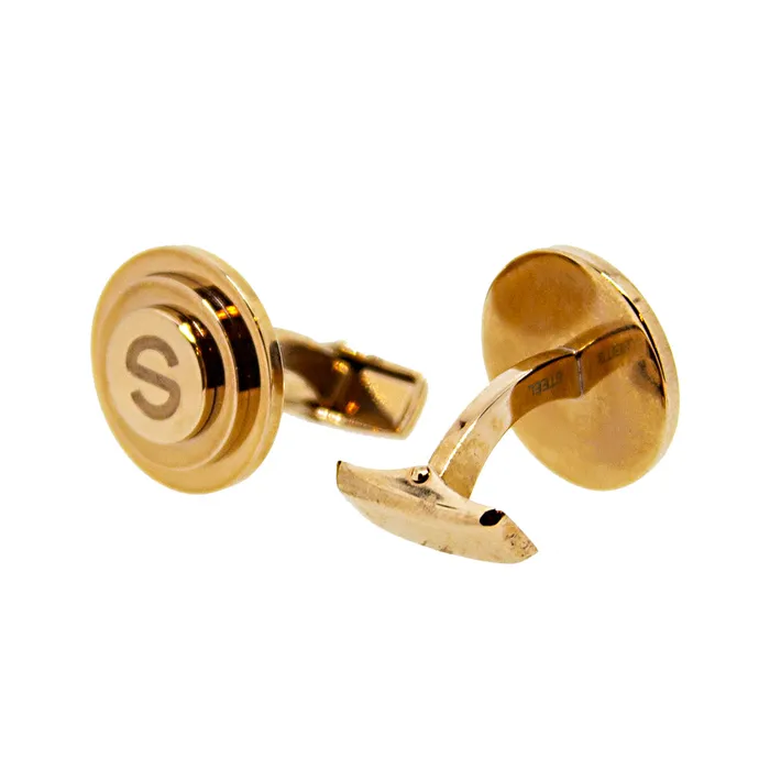 Bracelets Smalto Cufflinks Ip Gold With Yellow Carbon Fiber Design Smalto Bracelets Smalto Cufflinks Ip Gold With Yellow Carbon Fiber Design Smalto