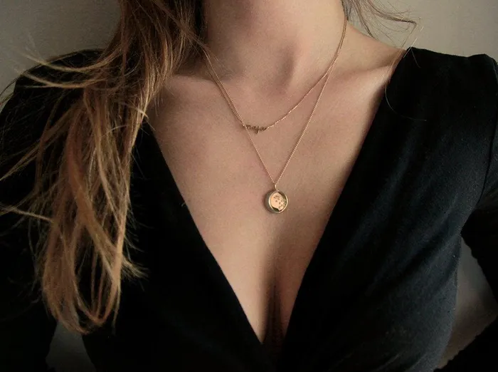 Capucinne Necklaces Gold Constellation Necklace Diamond Disc Necklace