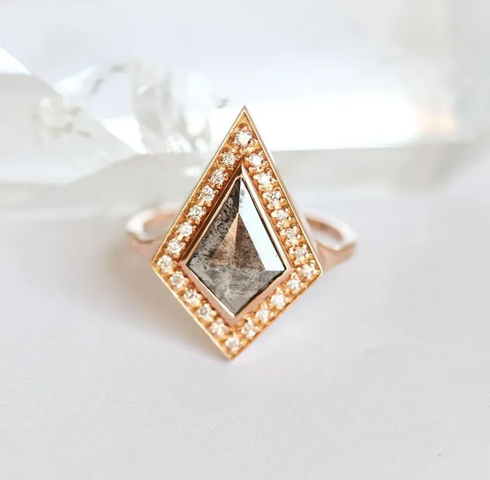 Capucinne Rings Andrea Kite Salt Pepper Diamond Ring