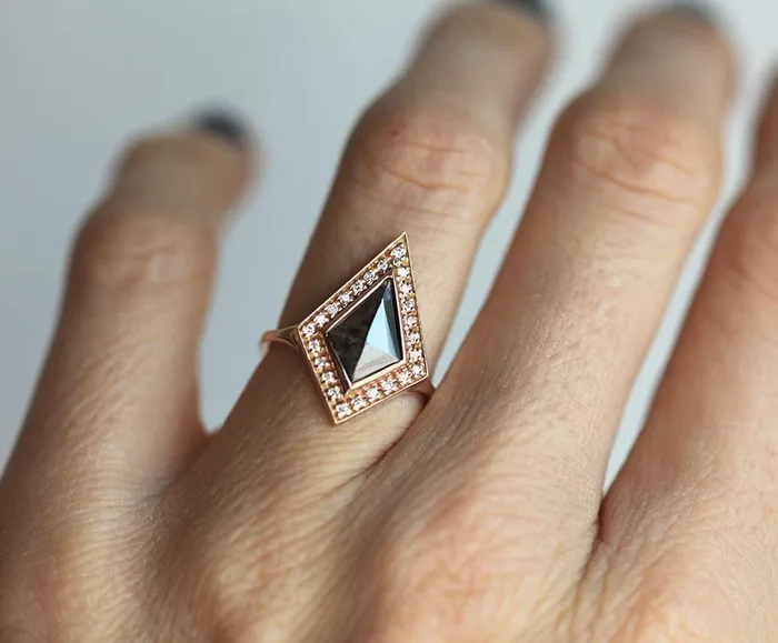 Capucinne Rings Andrea Kite Salt Pepper Diamond Ring