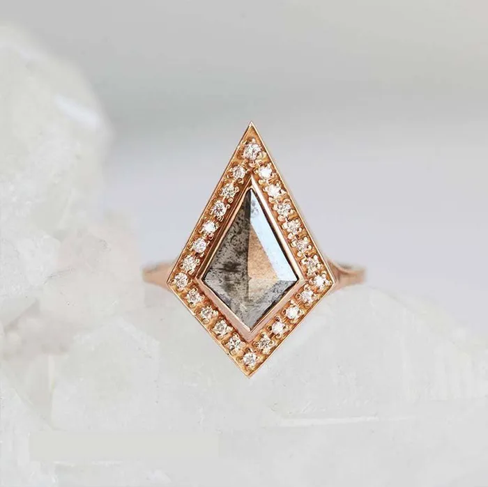 Capucinne Rings Andrea Kite Salt Pepper Diamond Ring