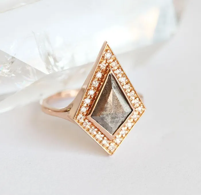 Capucinne Rings Andrea Kite Salt Pepper Diamond Ring