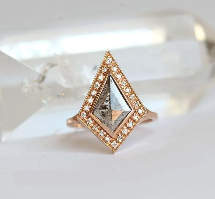 Capucinne Rings Andrea Kite Salt Pepper Diamond Ring